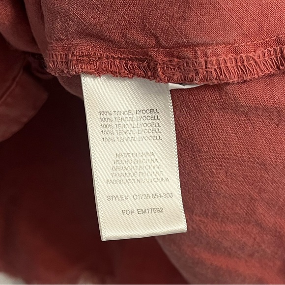 Anthropologie Cloth & Stone Ruffle Hem Button-Down Top Size XS - Picture 6 of 7